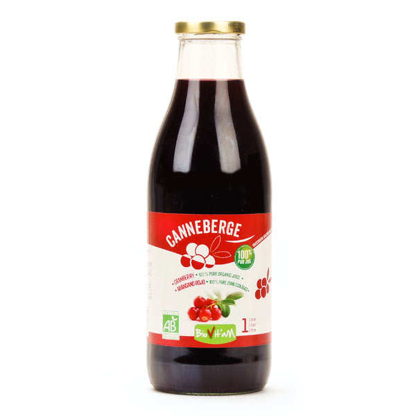 100% pur jus de canneberge bio (cranberry)
