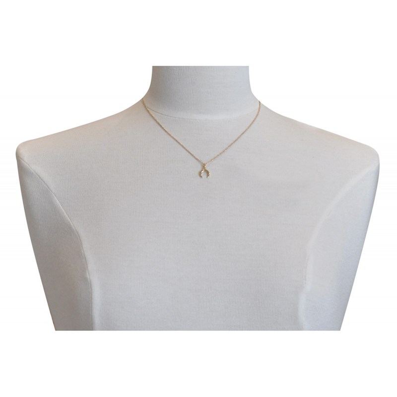 Collier Plaqué Or Petit Croissant de Lune