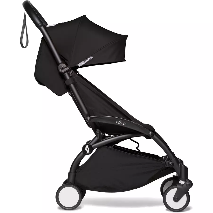 BABYZEN Kinderwagen YOYO2 6+ Black mit Textilset Black und Backpack YOYO Black
