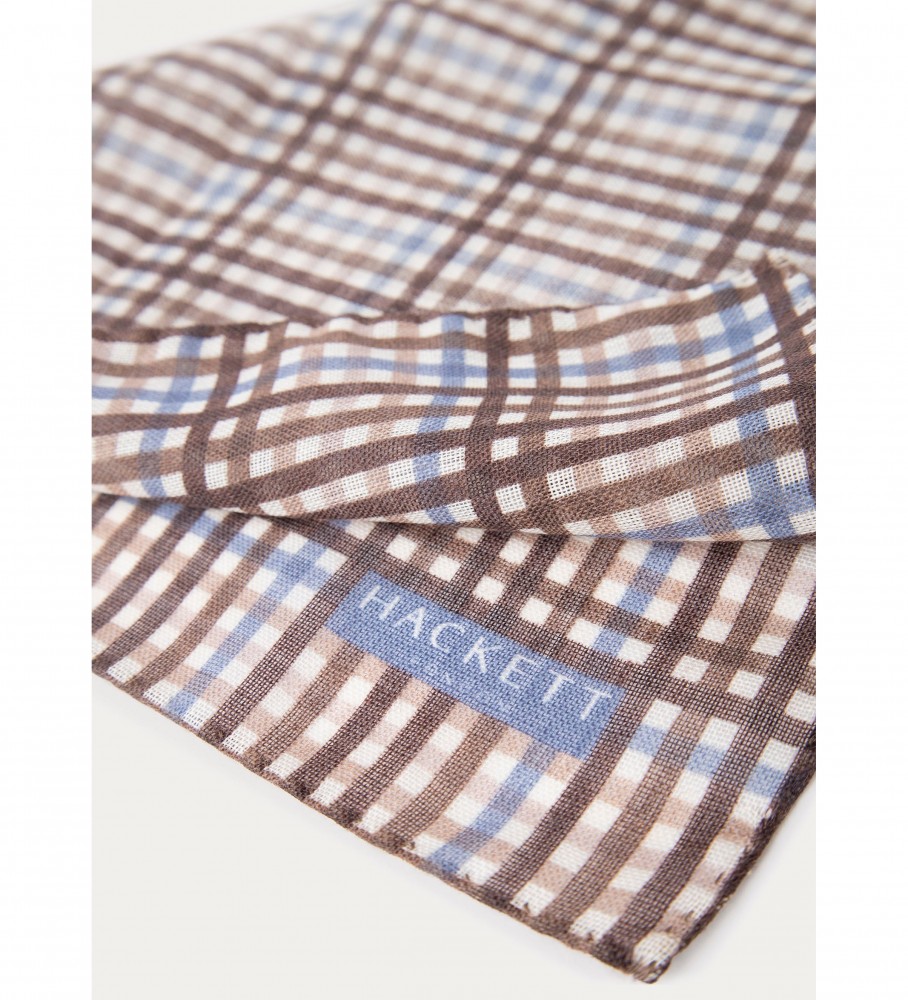 Lenço Hackett Multi Ginghams Bege