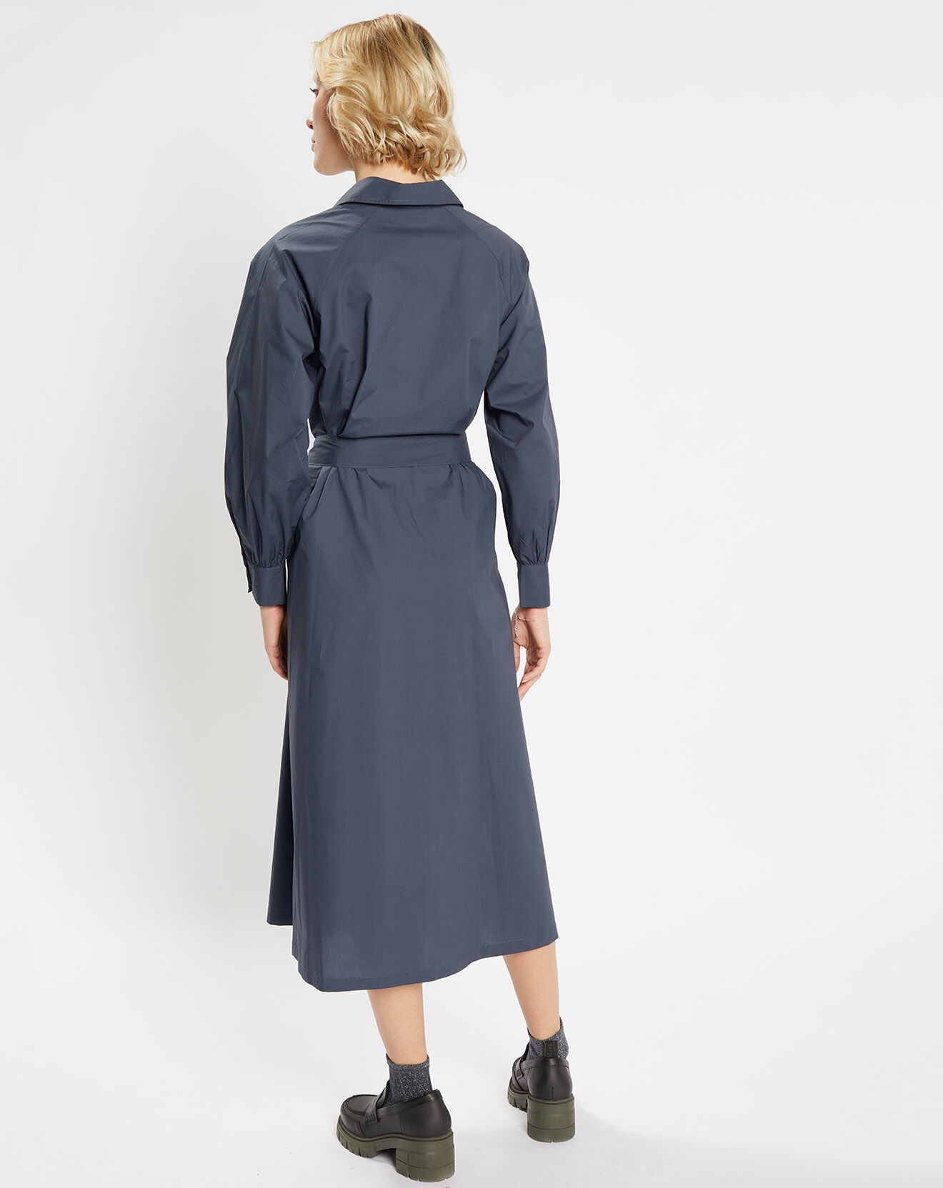 Jodhpur Robe-Chemise  Pom gris foncé