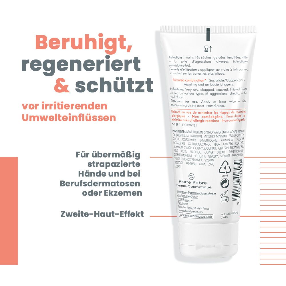 Avène Cicalfate Hände medizinische Handpflege - für trockene Haut