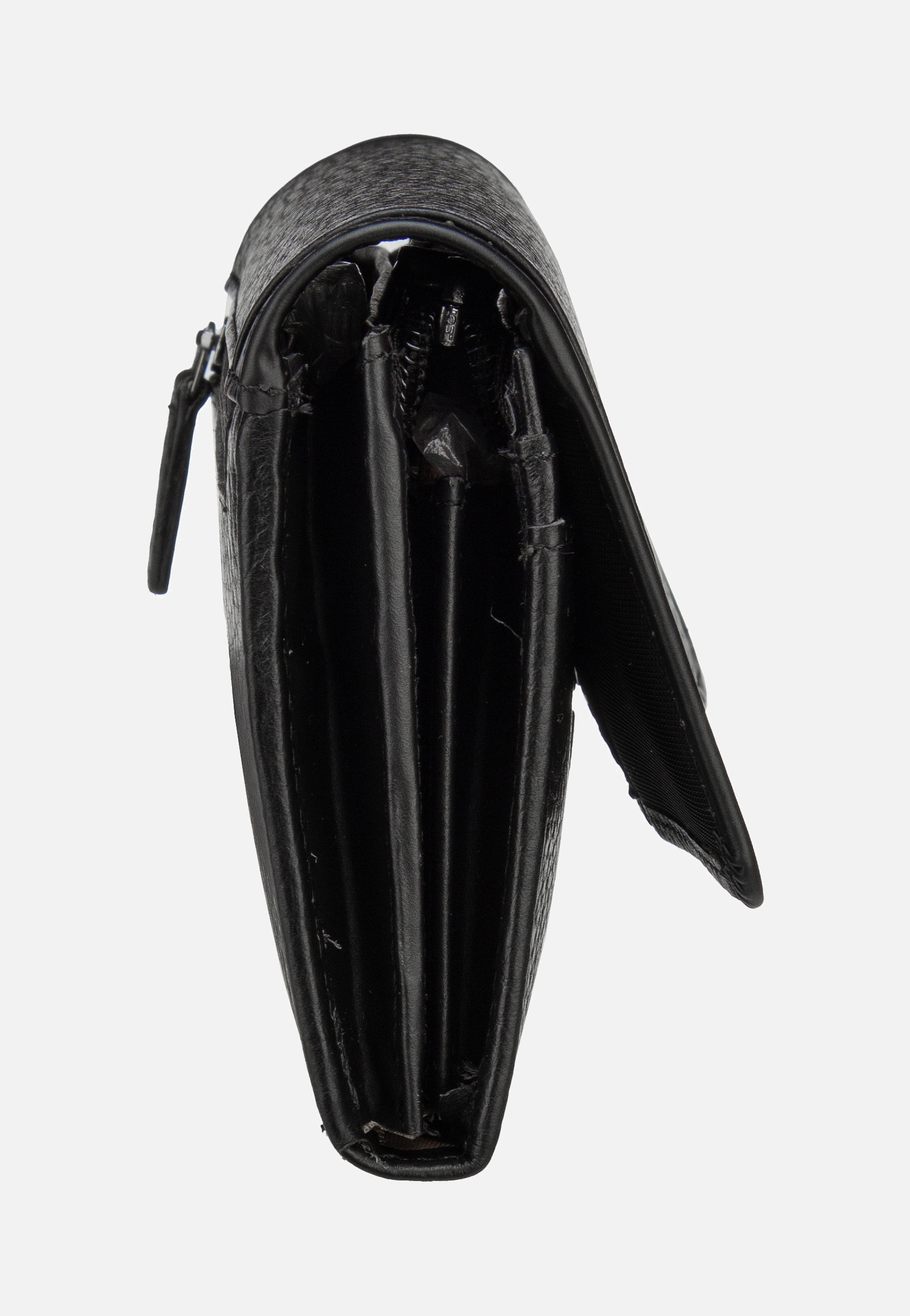 Sina Ladies Long With Flap Schwarz - Portemonnaie