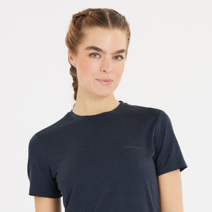 Endurance Dame T-shirts Alvaly Melange SS Tee Sort