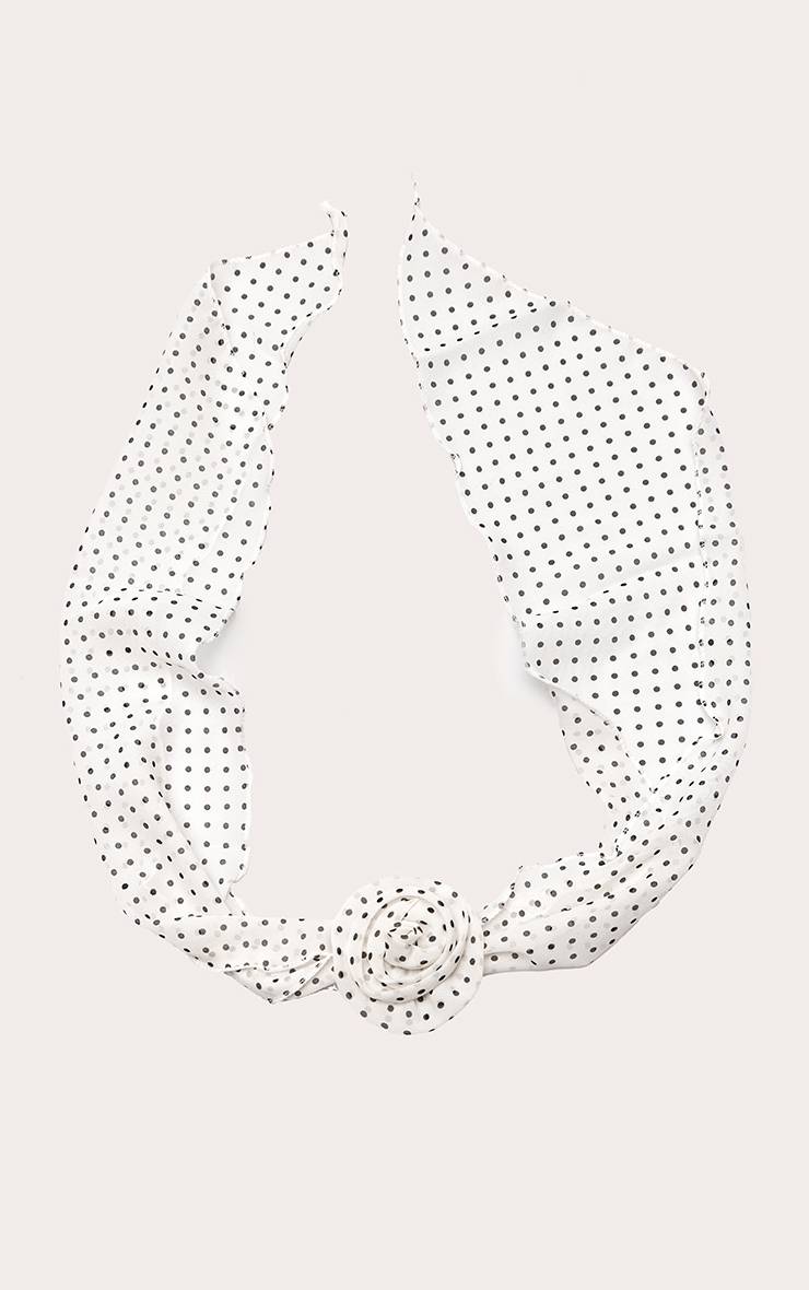 Blanc Corsage Fleur À Pois
