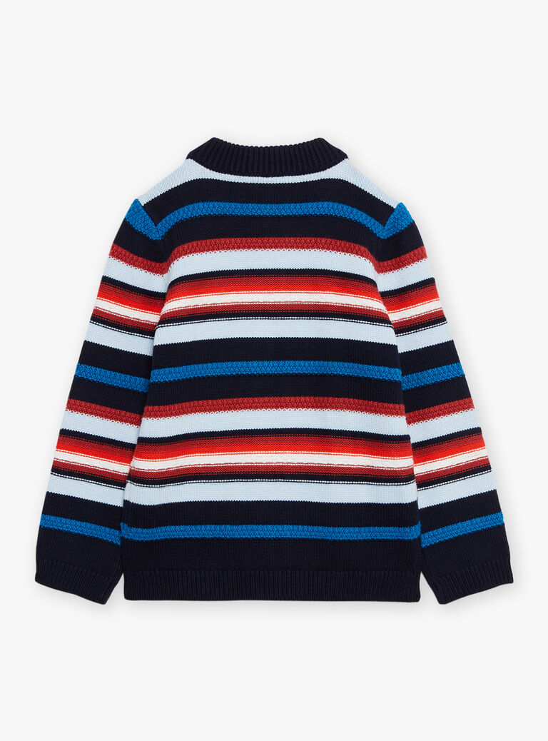 Gilet multicolore à imprimé à rayures