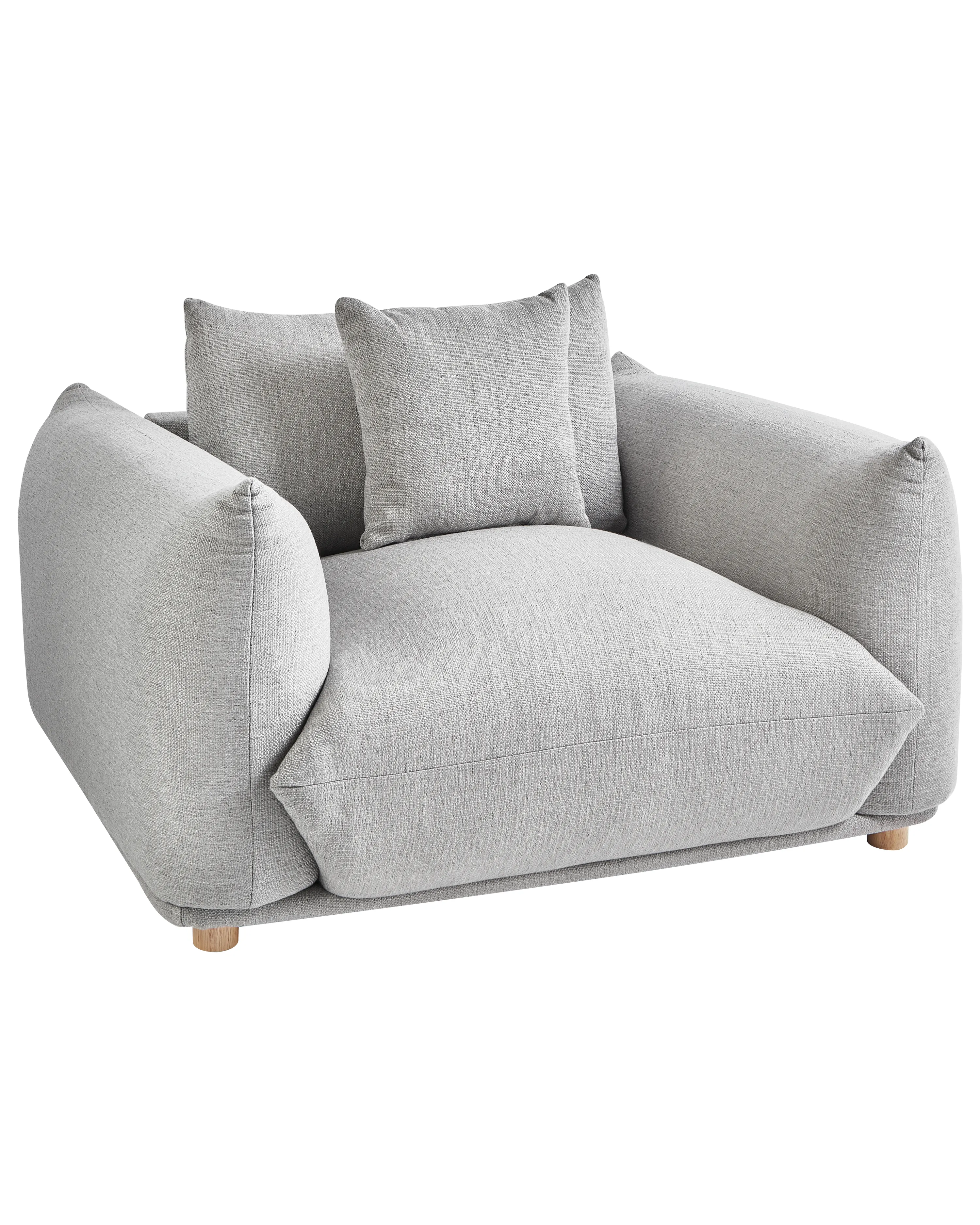 Fauteuil LUVOS Stof Lichtgrijs