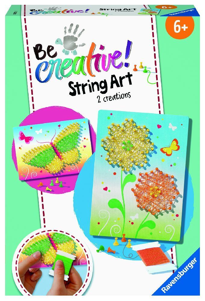 Ravensburger 18241 String Arti Butterflies - Kreative Fadenbilder mit Schmetterling und Blüten, für Kinder ab 6 Jahren