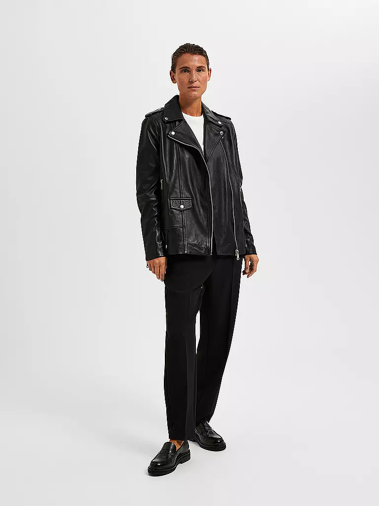 SELECTED FEMME Lederjacke SLFMADISON schwarz
