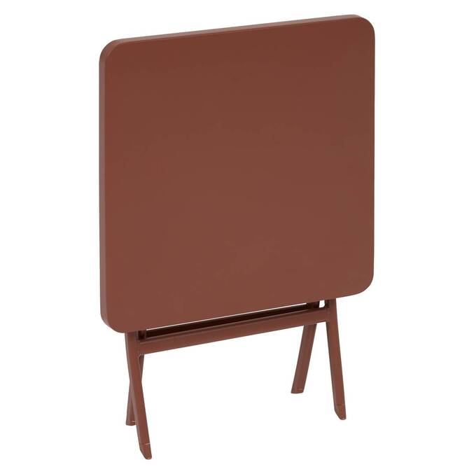 Table d'appoint de jardin pliante carrée GREENSBORO Acajou