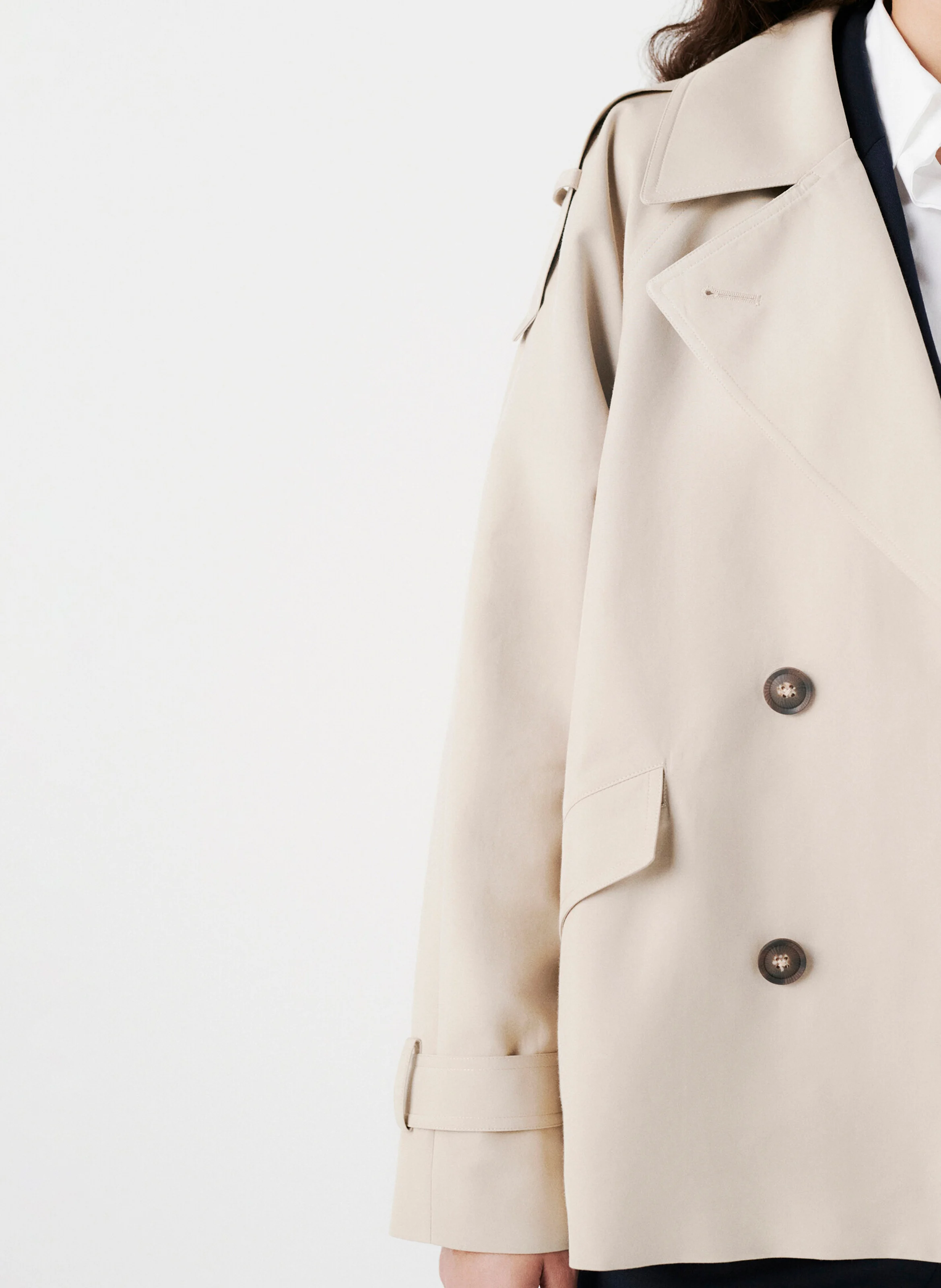GOURMAND - Trench court ample| Beige