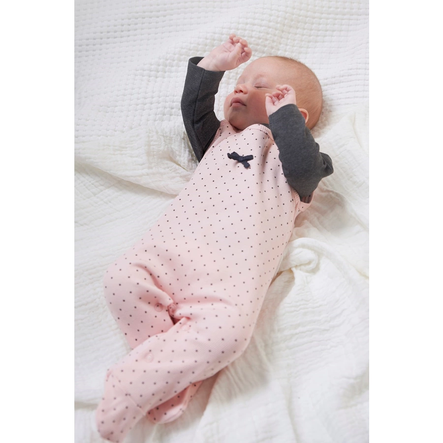 Feetje Strampler 2-tlg. Dots rosa