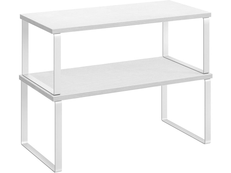 Songmics Regal 2er Set Weiss Gewürzregale mit Metallrahmen
