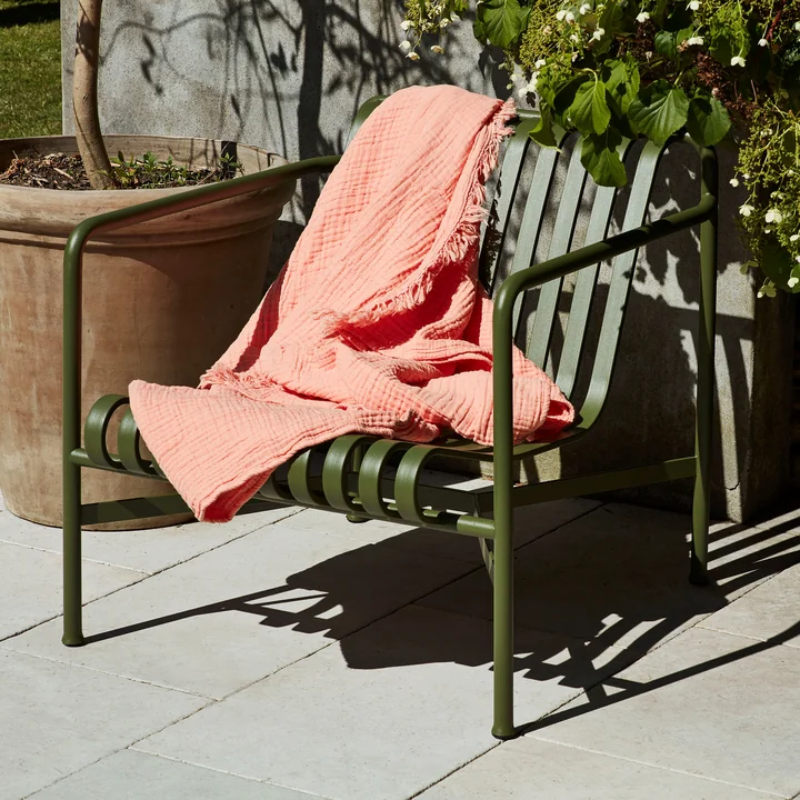 HAY - Palissade Lounge Chair low, hot galvanised (2er-Set)