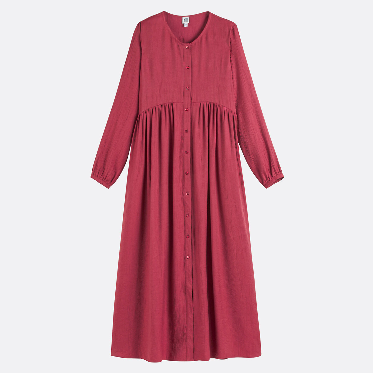 COLEÇÕES LA REDOUTE<br>Vestido longo, mangas compridas. Assinatura SUZIE