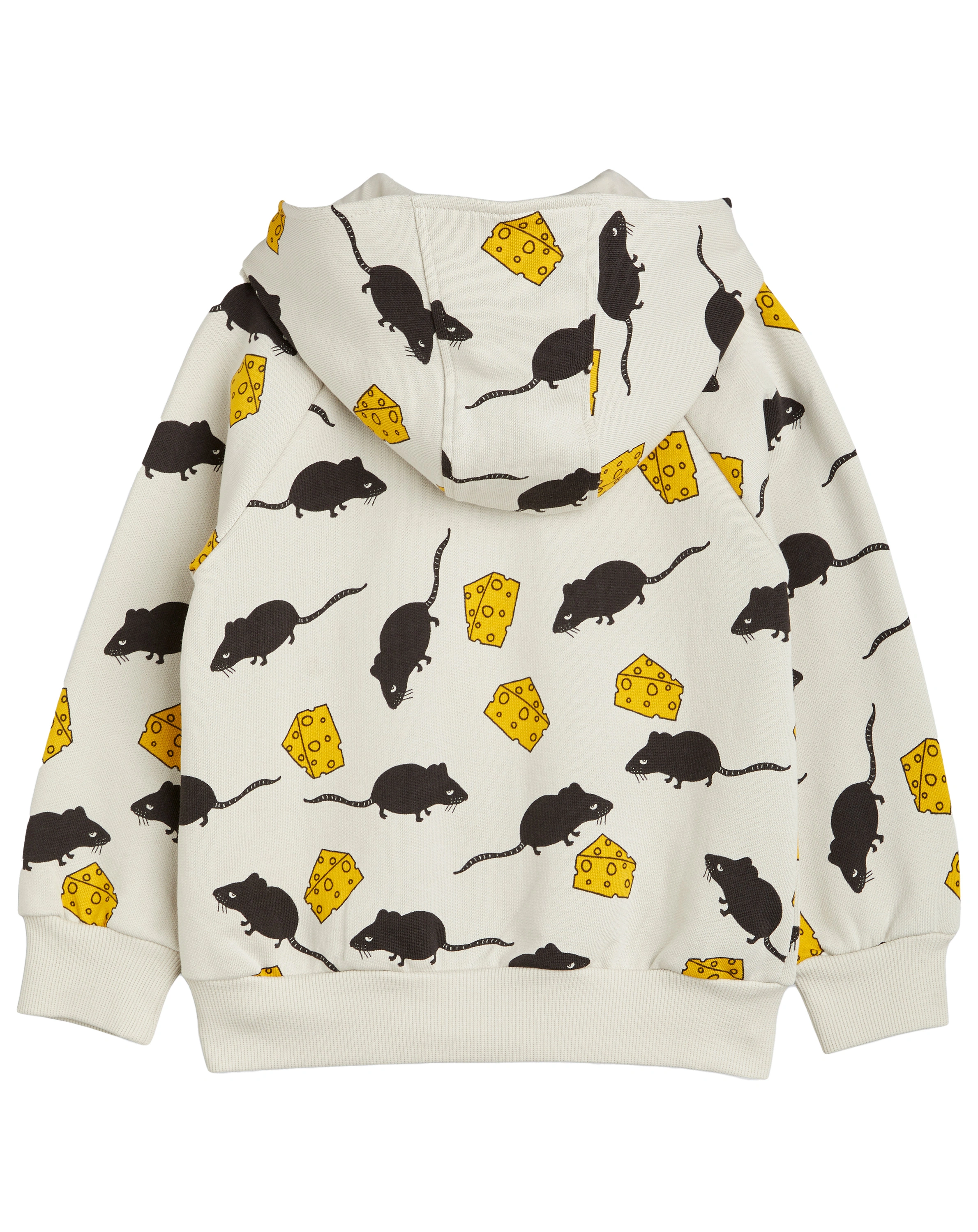 Kapuzen-Sweatjacke MOUSE AOP in light grey
