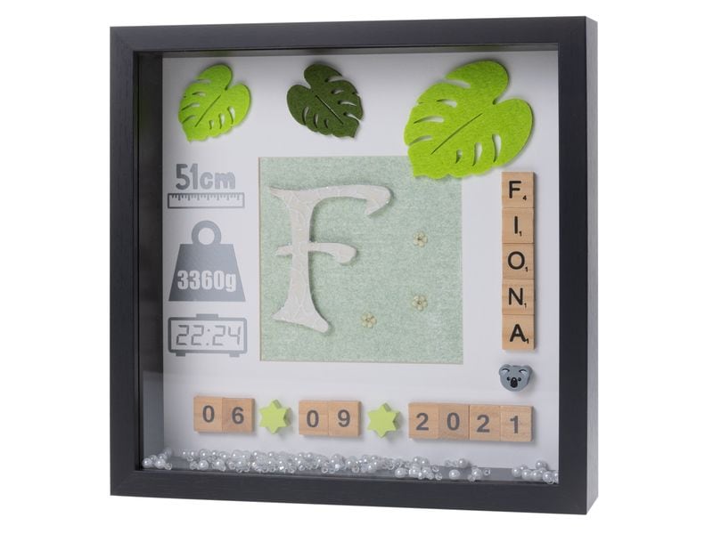 COCON Bilderrahmen 25 x 25 cm, Schwarz 3D Fotorahmen für die schönsten Erinnerungen