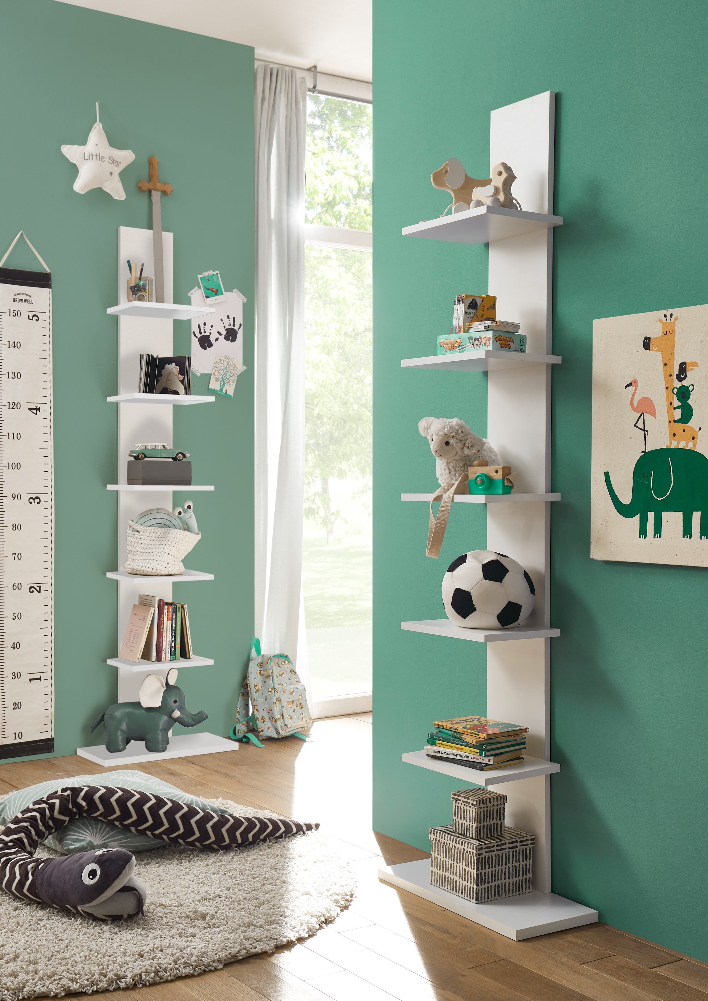 BEGA OFFICE Bücherregal »Wall« mit 6 Abstellflächen, 50x180 cm