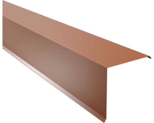 PRECIT-randafwerking voor trapeziumplaten, koperbruin RAL 8004, 1000 mm x 180 mm x 180 mm x 0,5 mm