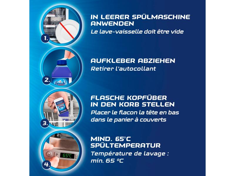 Finish Spülmaschinenpflege Maschinentiefenreiniger 250 ml Reinigungsmittel für die Geschirrspülmaschine