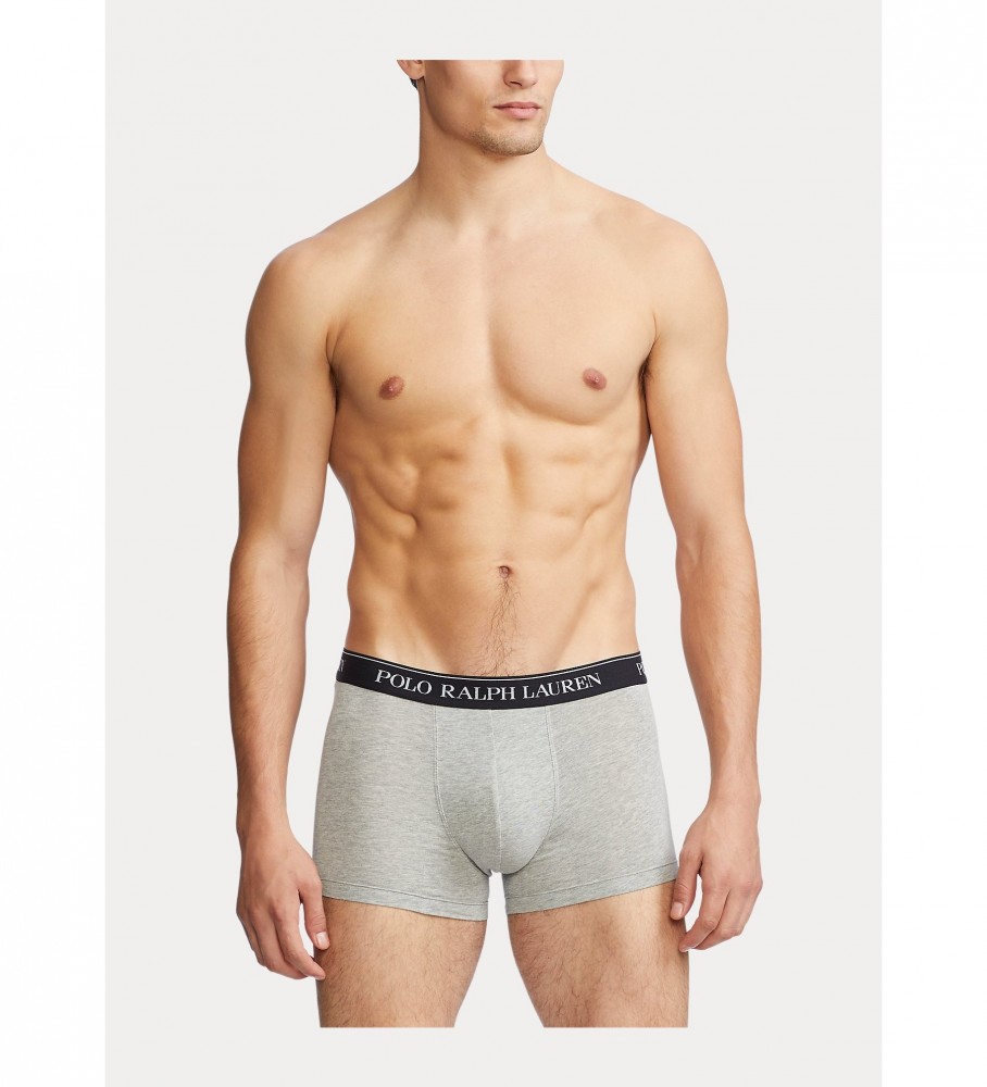 Conjunto de 3 cuecas boxer Ralph Lauren 714835885005 cinza