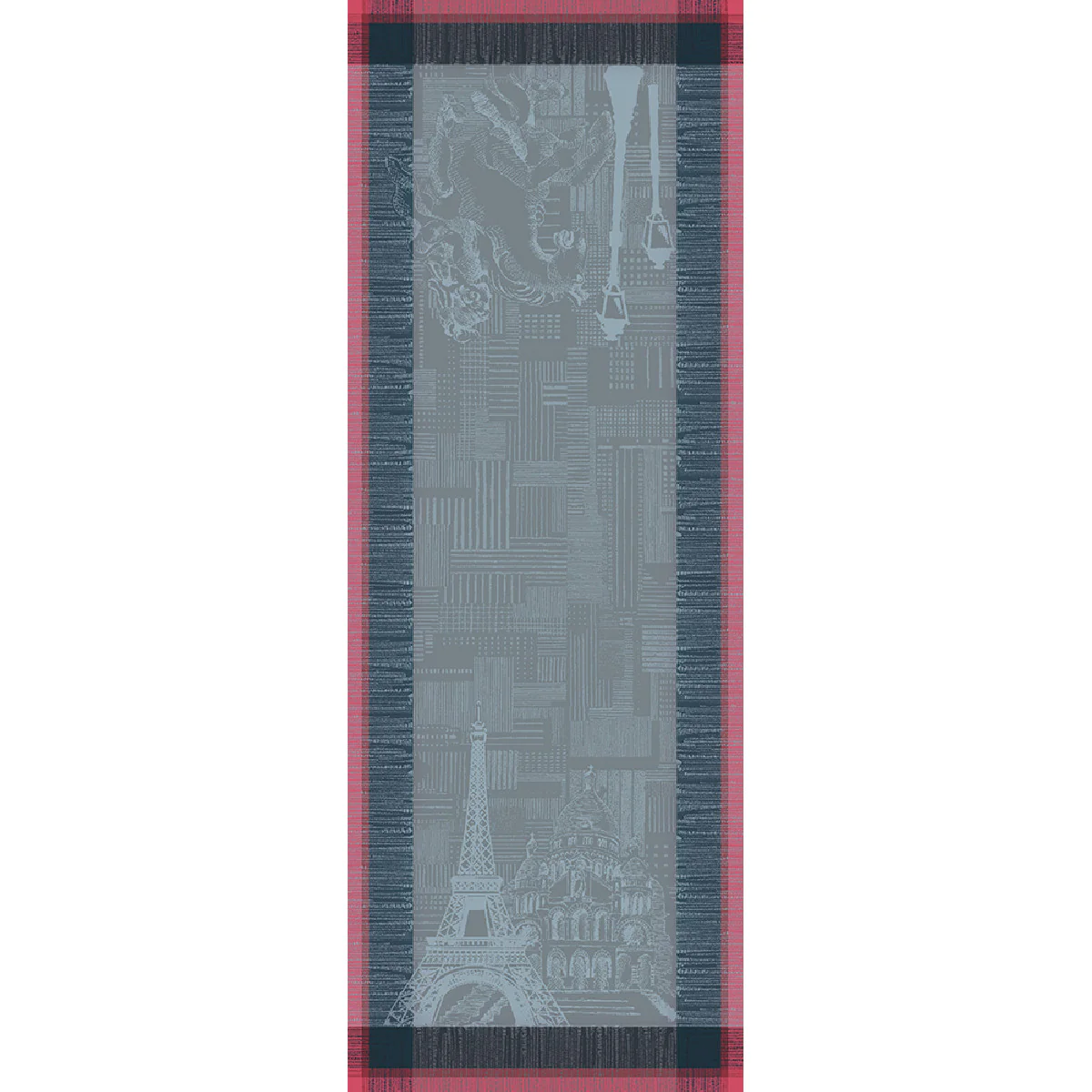 Chemin de table antitache déperlant pur coton rouge 55X150 Garnier Thi