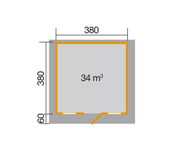 Weka Gartenhaus 135 Gr. 2, ca. B460/H265/T454