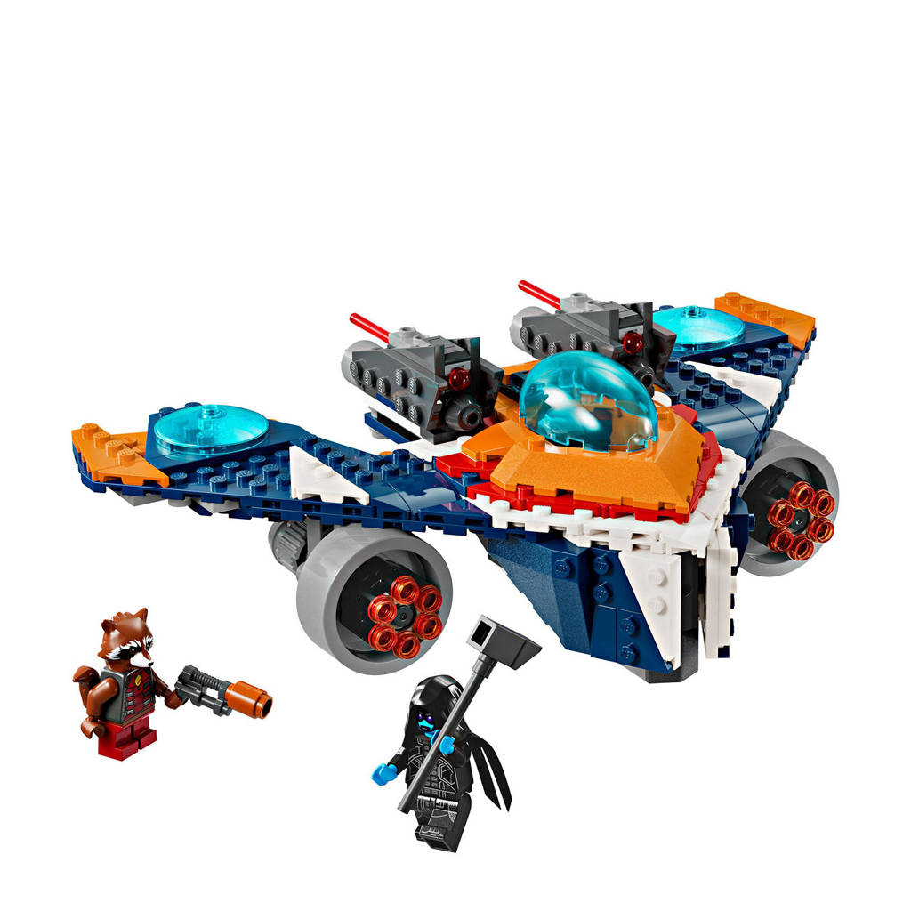 Leuke en interactieve setMarvel Rockets Warbird vs. Ronan Bouwbaar Speelgoed Ruimteschip 76278