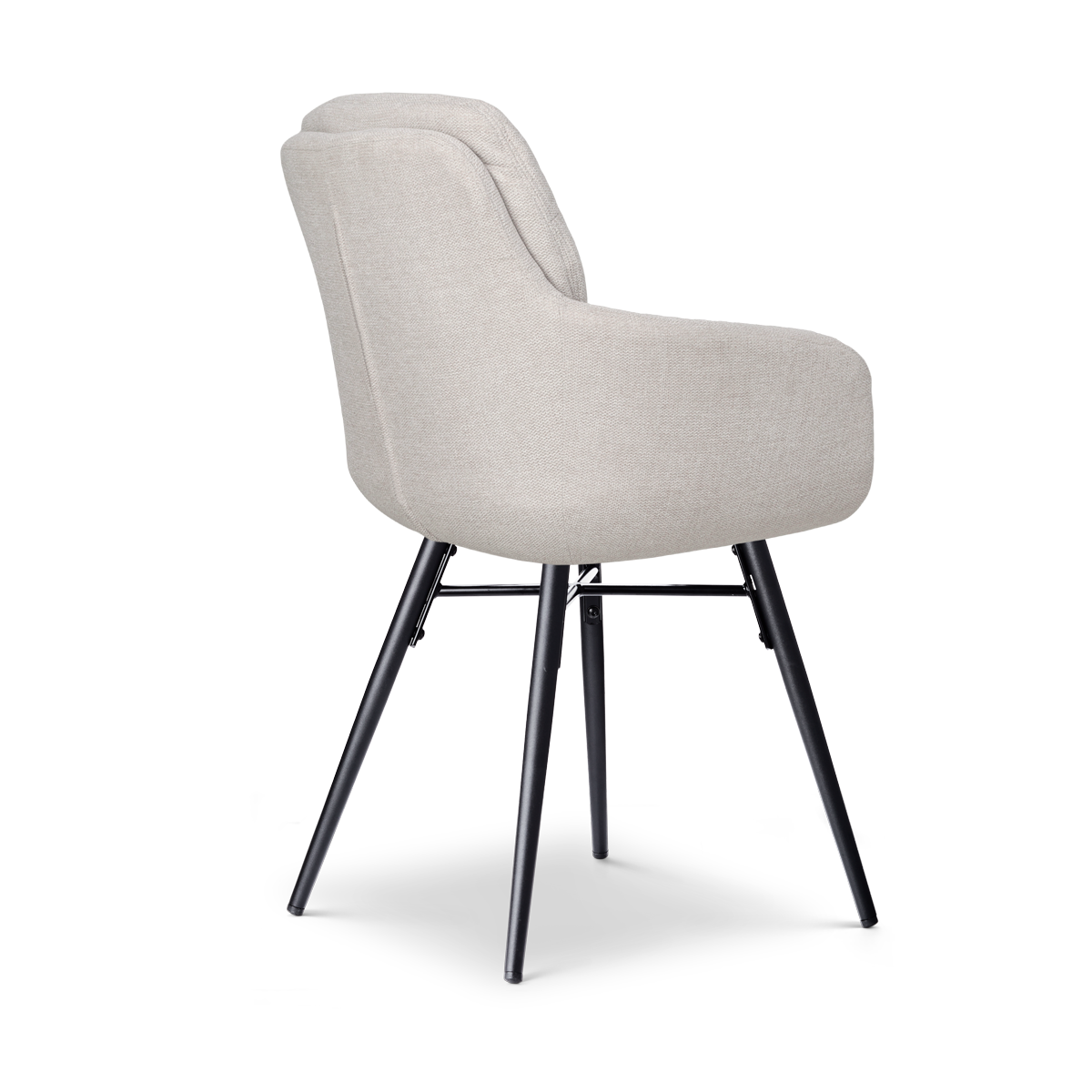 Eetkamerstoel Nena-Mia beige - zwart onderstel