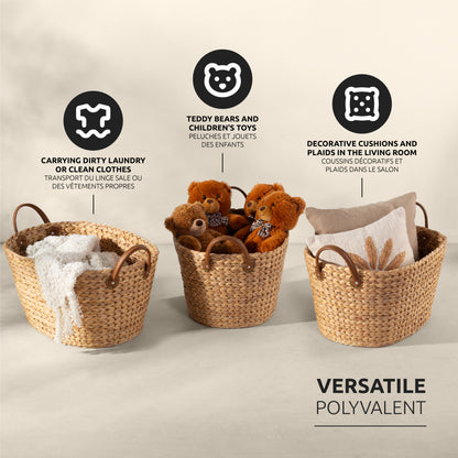 Panier de rangement avec anses Belize XL naturel