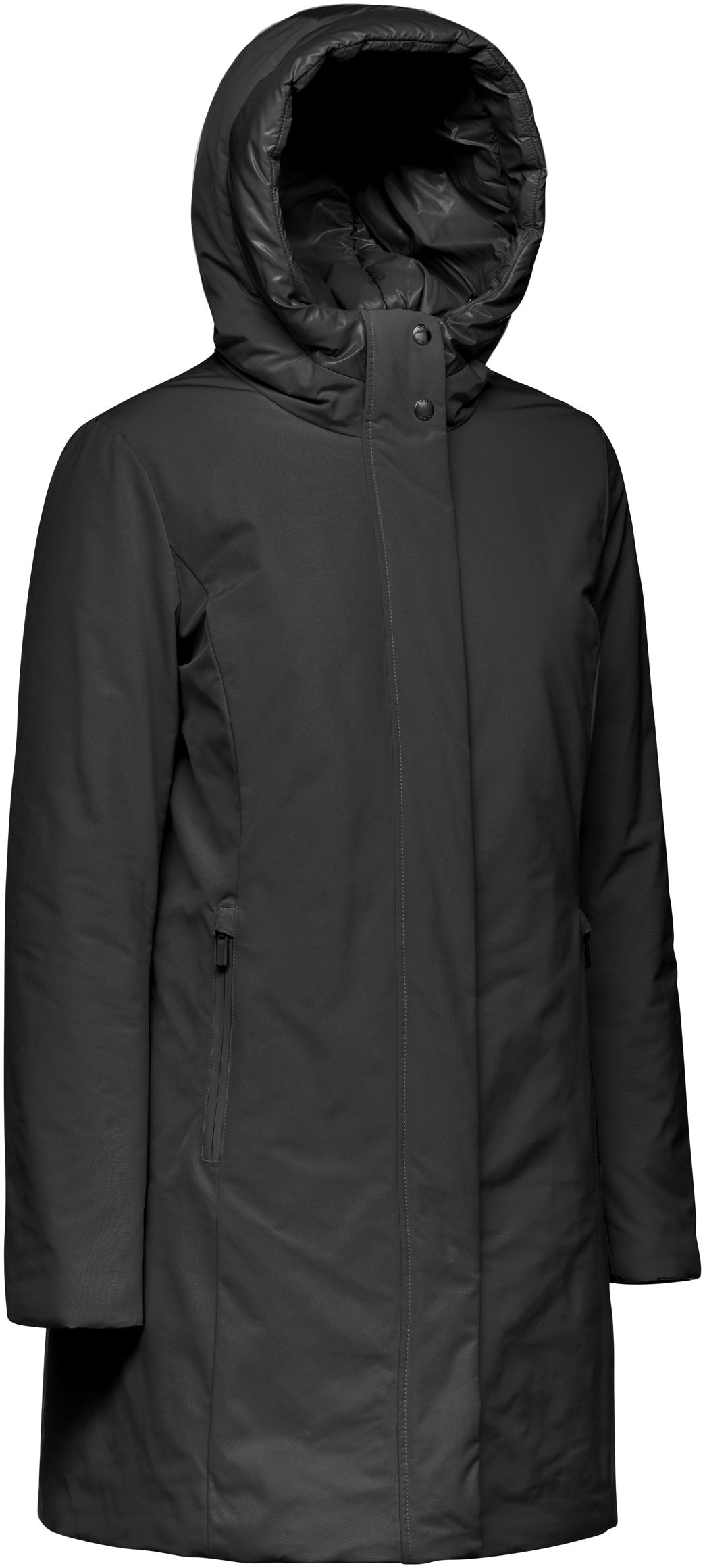 Geox Langjacke »SPHERICA« mit Kapuze mit Kapuze, Reissverschlusstaschen, verdeckter Reissverschluss & Drucker