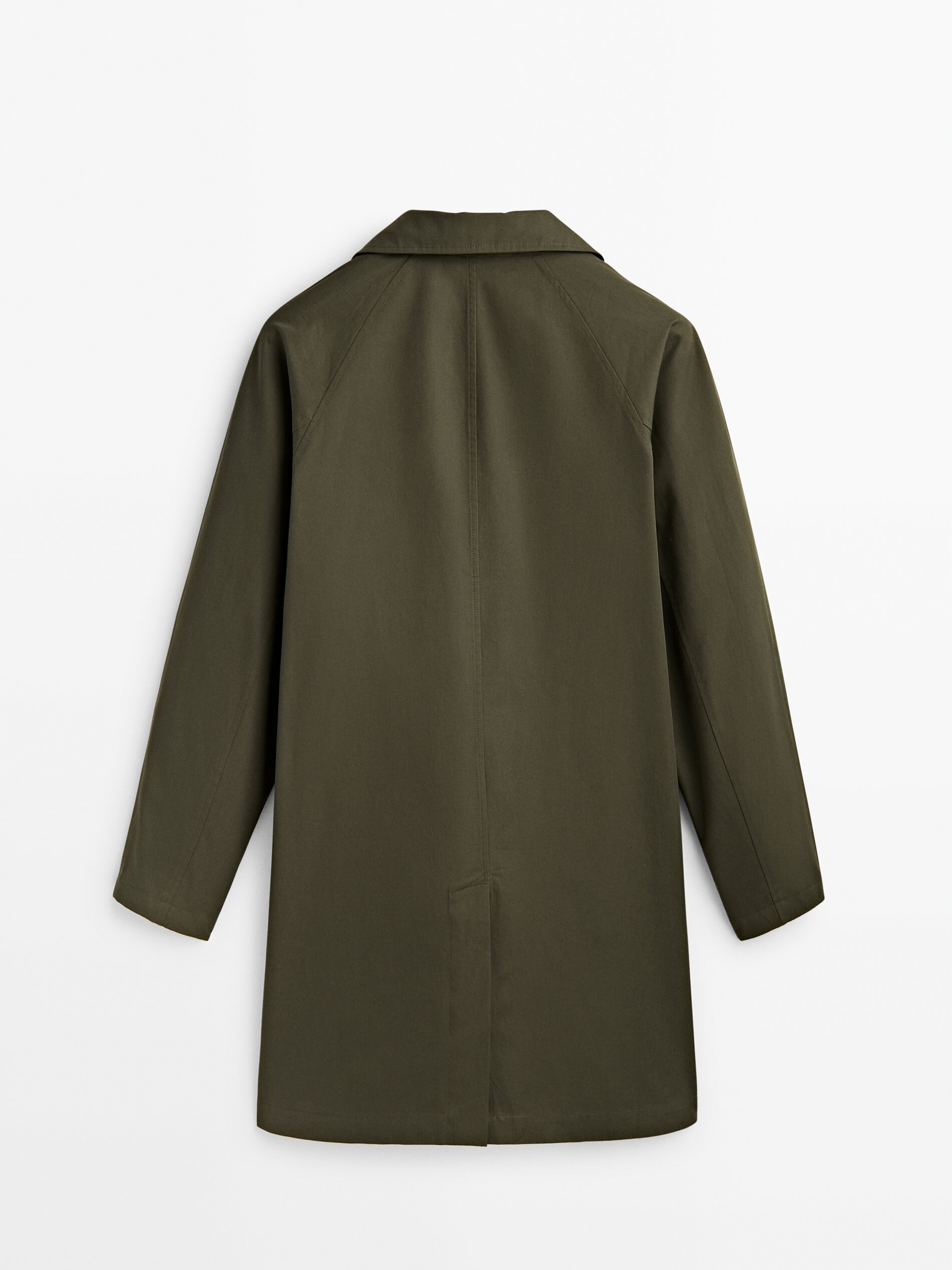 Chaqueta trench coat algodón - KHAKI