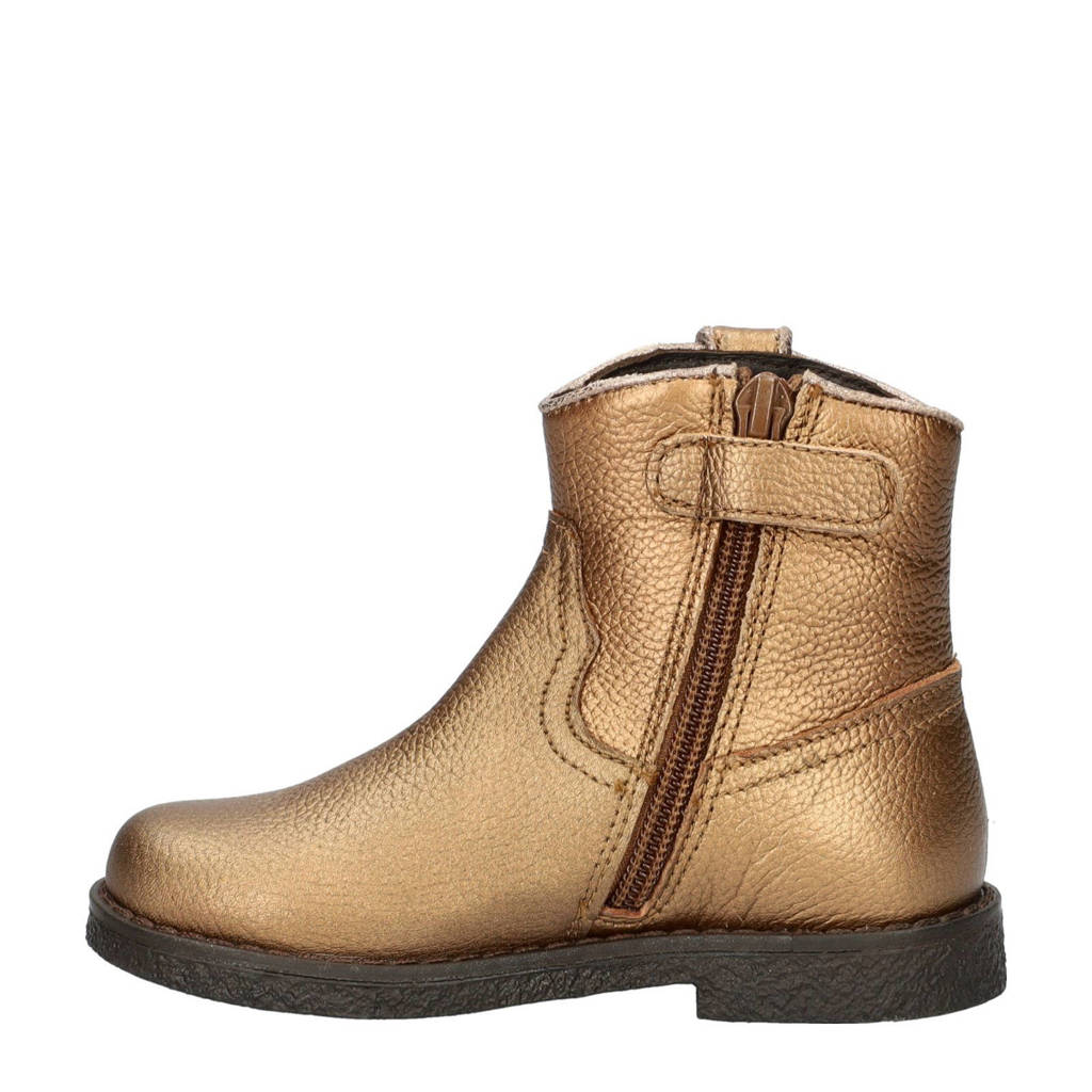 Nelson Kids leren cowboylaarzen brons