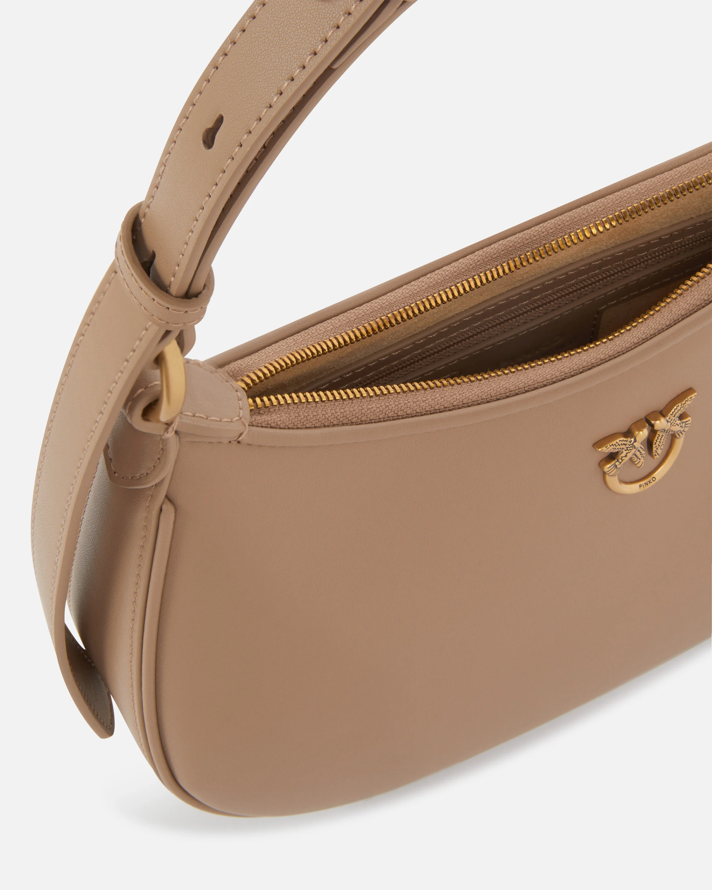 Mini love bag half moon simply | Marron