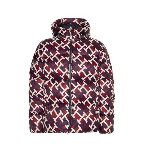 Tommy Hilfiger Monogram Puffer Jakke, Rød, XXL