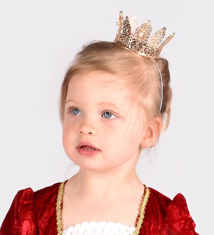 Den Goda Fen Udklædning - Prinsessekrone m. Perler - Guld