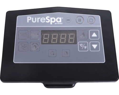Intex Pure Spa 79 Octagon Bubble Jet 128458 opblaasbare jacuzzi voor maximaal 4 personen met geïntegreerde kalkbescherming en zoutwatersysteem, 4 krachtige jetjets, thermisch grondzeil, thermische afdekking, 2 opblaasbare hoofdsteunen, zwart