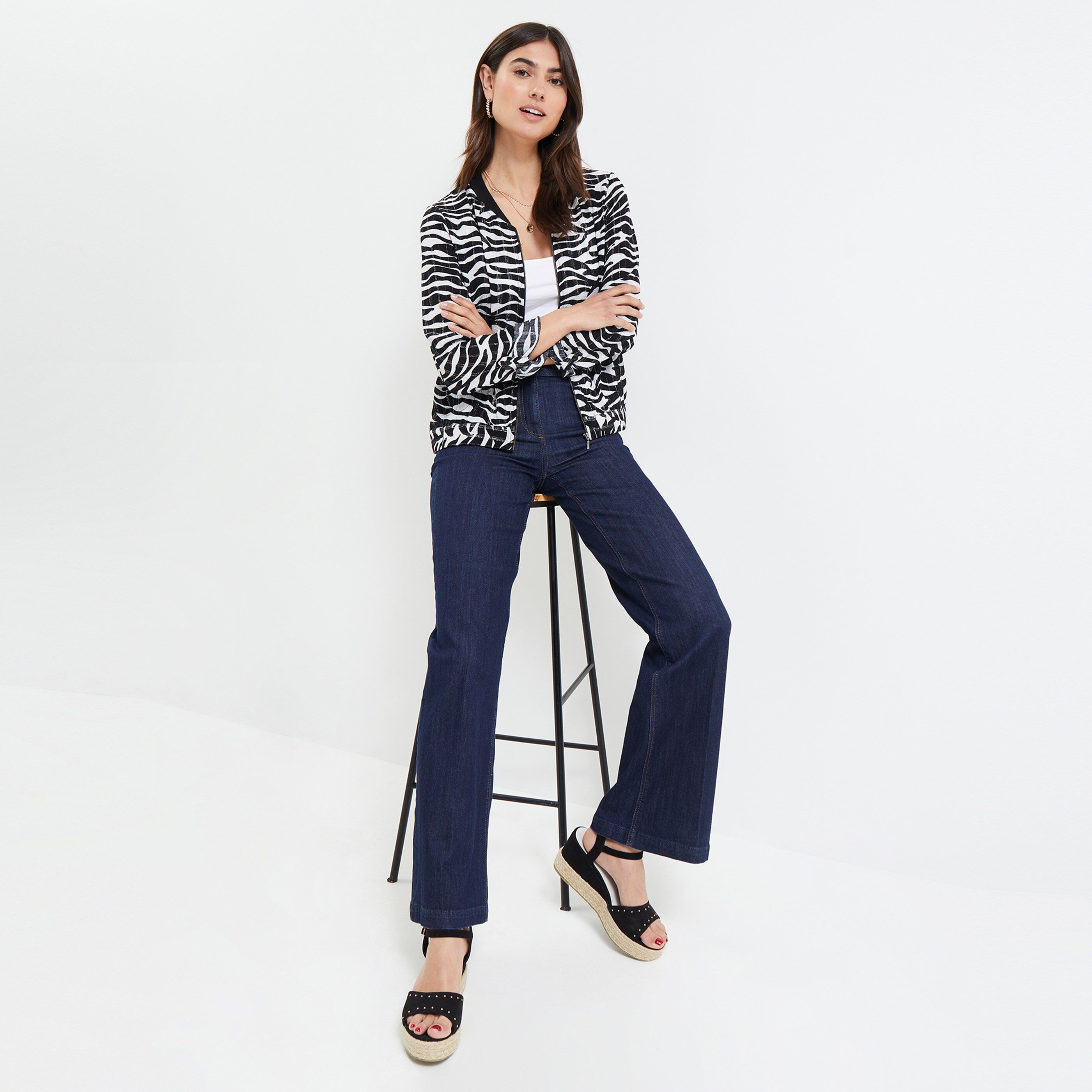 Bomber imprimé femme - NOIR
