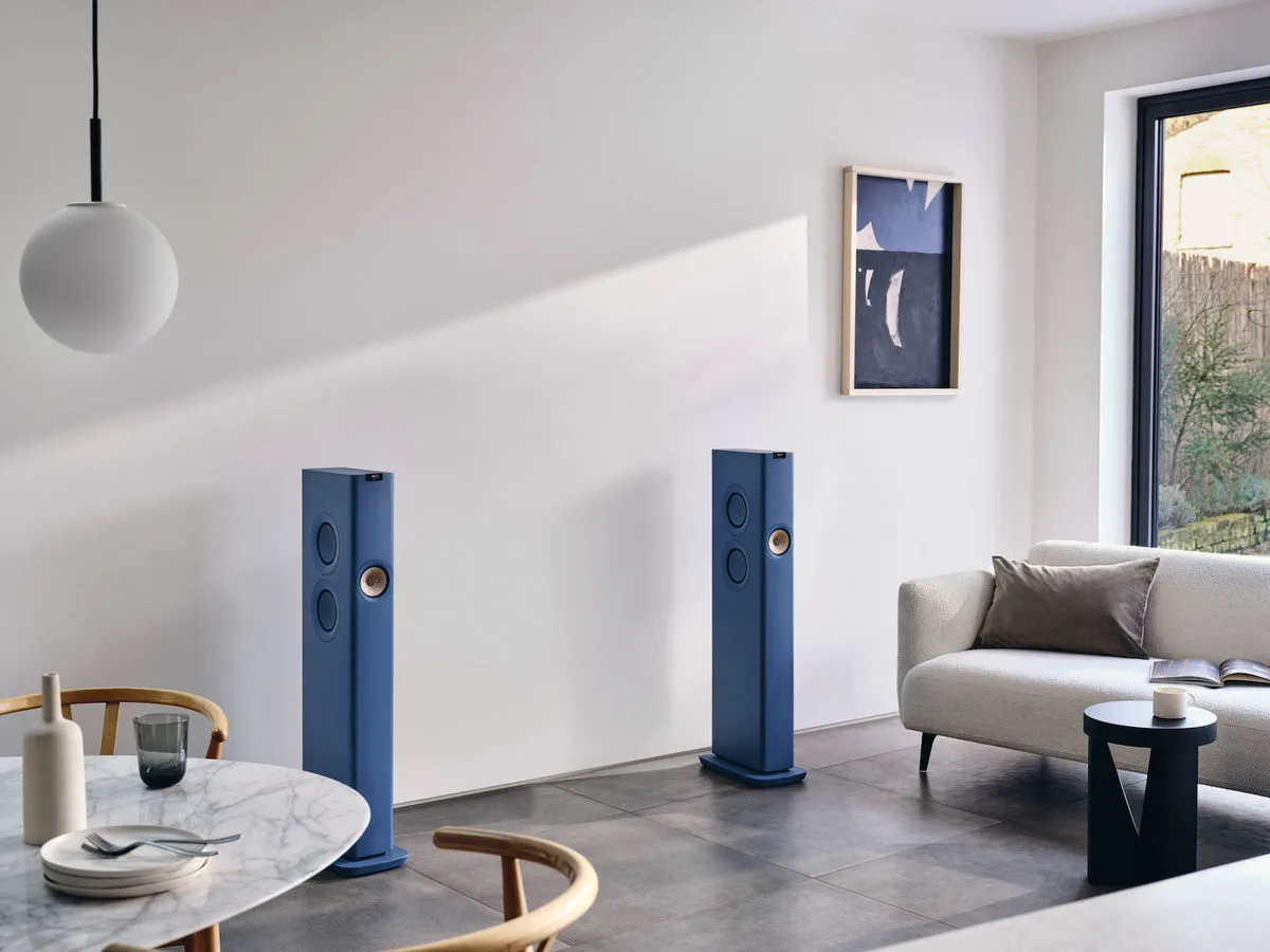 KEF LS60 Wireless Bleu royal Enceintes sans fil hi-fi