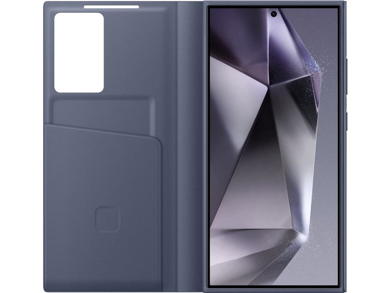 Samsung Book Cover Smart View Galaxy S24 Ultra Violett Schutzhülle mit Touch-Interface für das Samsung Galaxy S24 Ultra