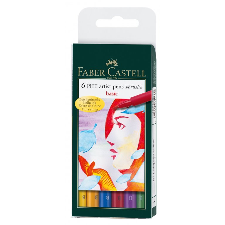Faber-Castell Pitt Artist Pen B, 6er-Set