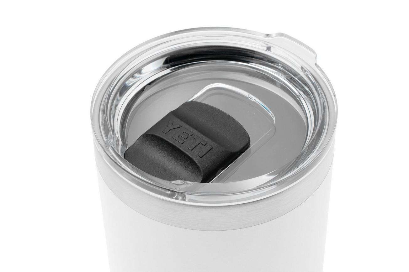 Yeti Rambler Stackable Lowball 10oz Mag Slider Lid, White, stapelbare thermosbeker met deksel, 295 ml