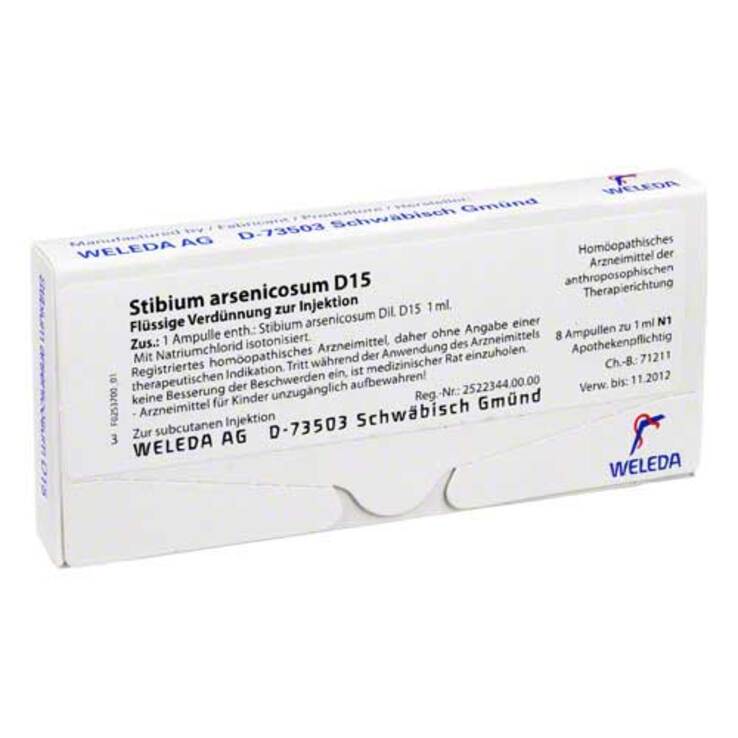 Stibium arsenicosum D 15 Ampullen, 8X1 ml