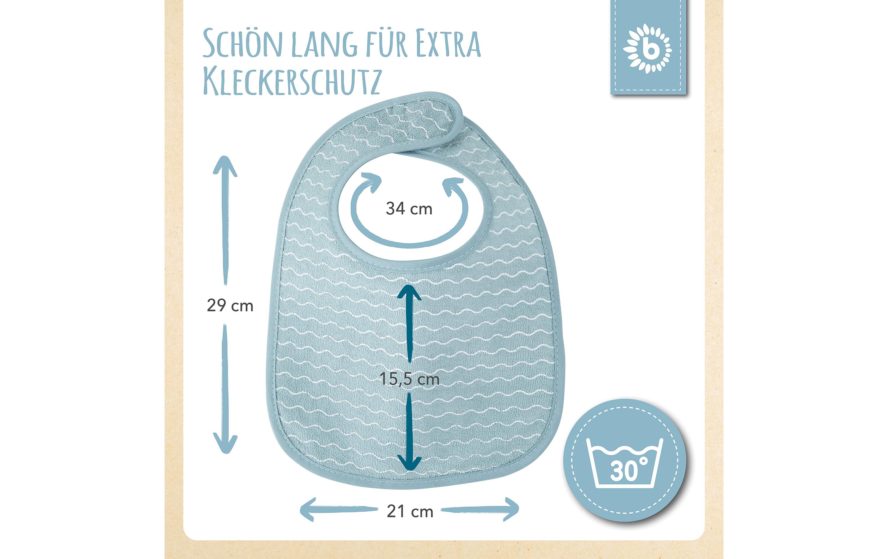 Lätzchen 10er Set, Petrol/Schiefer 30 x 21 cmLätzchen-Set