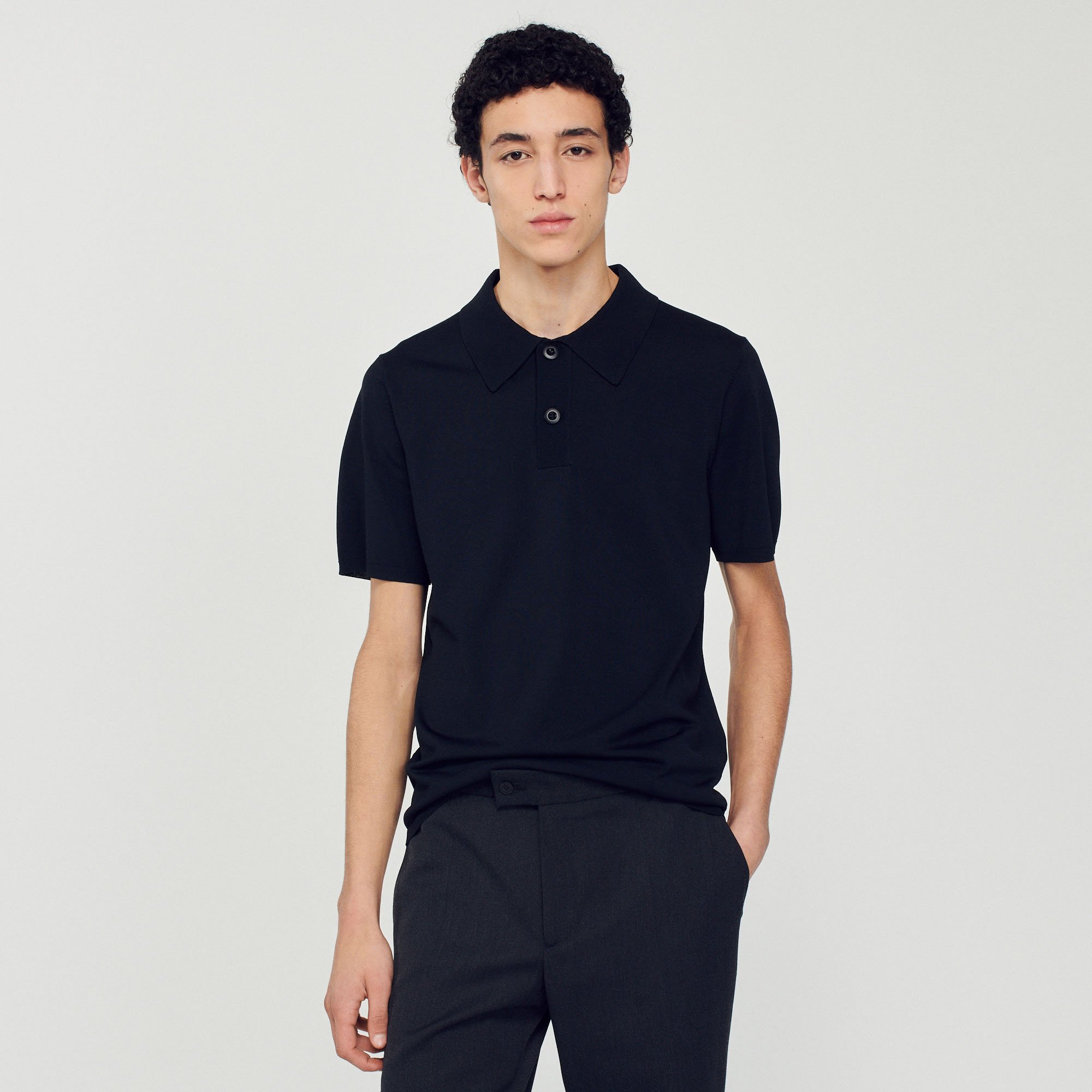 Polo en maille á manches courtes