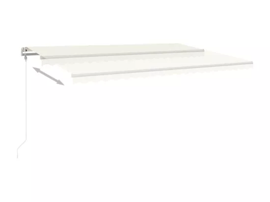 Auvent automatique avec capteur de vent et LED 500x300 cm Crème