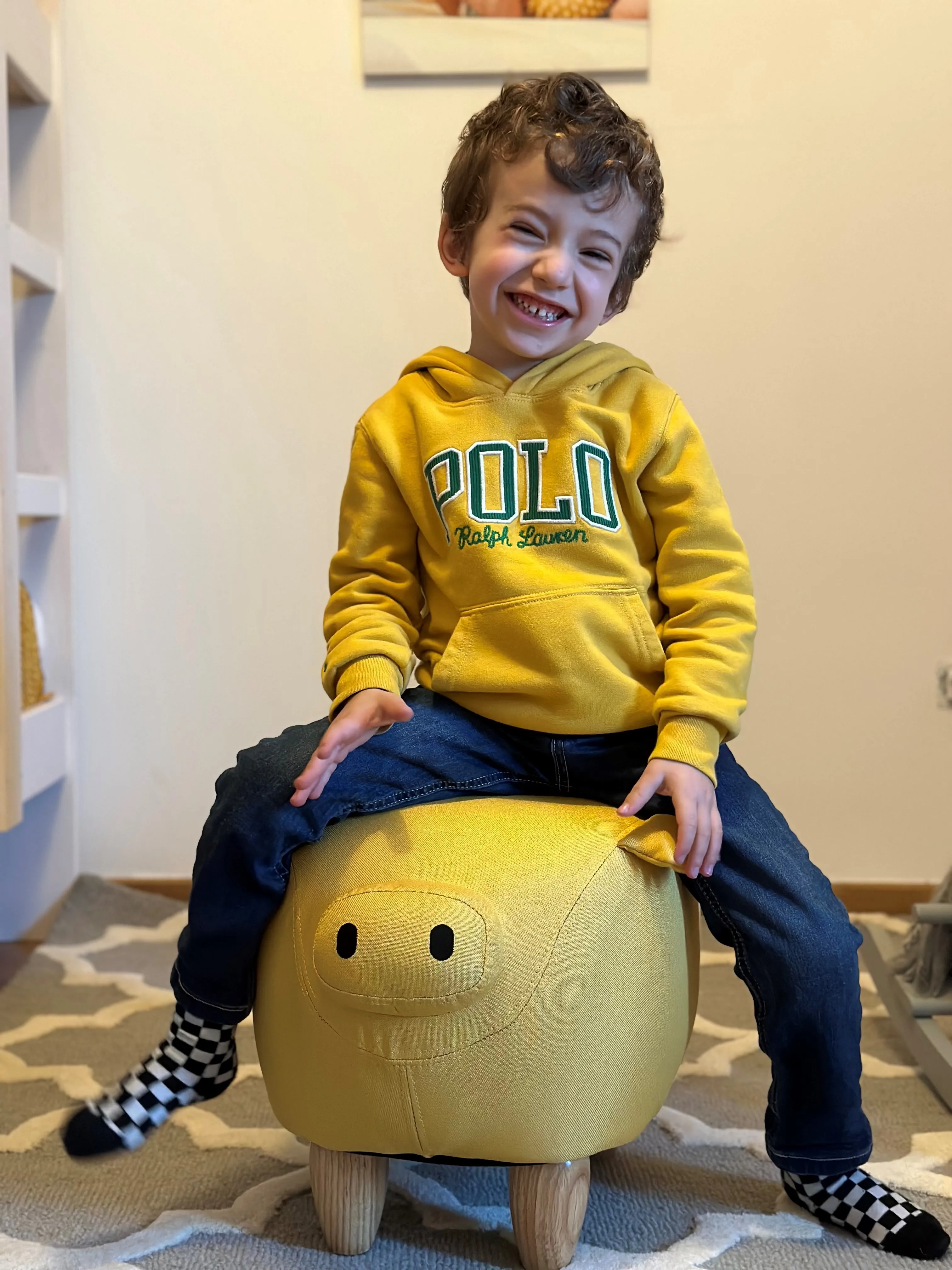 Dierenpoef PIGGY Stof Geel Varken
