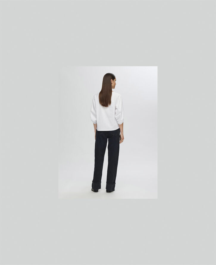 Selected Femme SLFANNE 3/4 TIE BAND TOP D2 Hvid