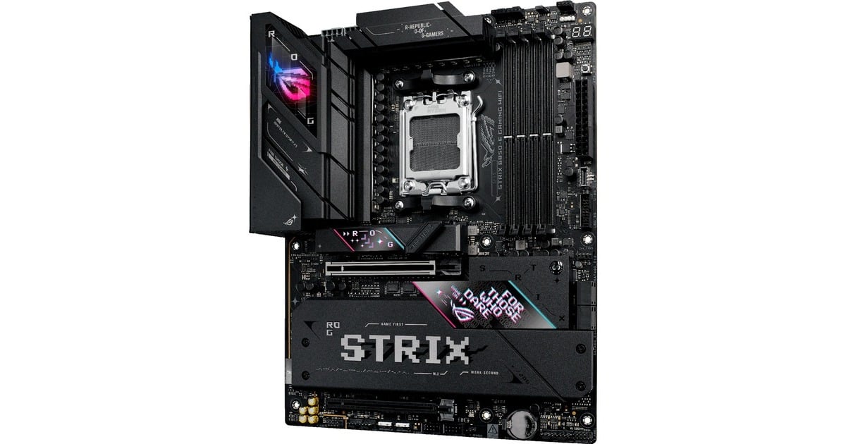 ASUSROG STRIX B850-E GAMING WIFI socket AM5 moederbord  (Zwart, 5Gb-LAN, WLAN, BT, Sound, ATX)