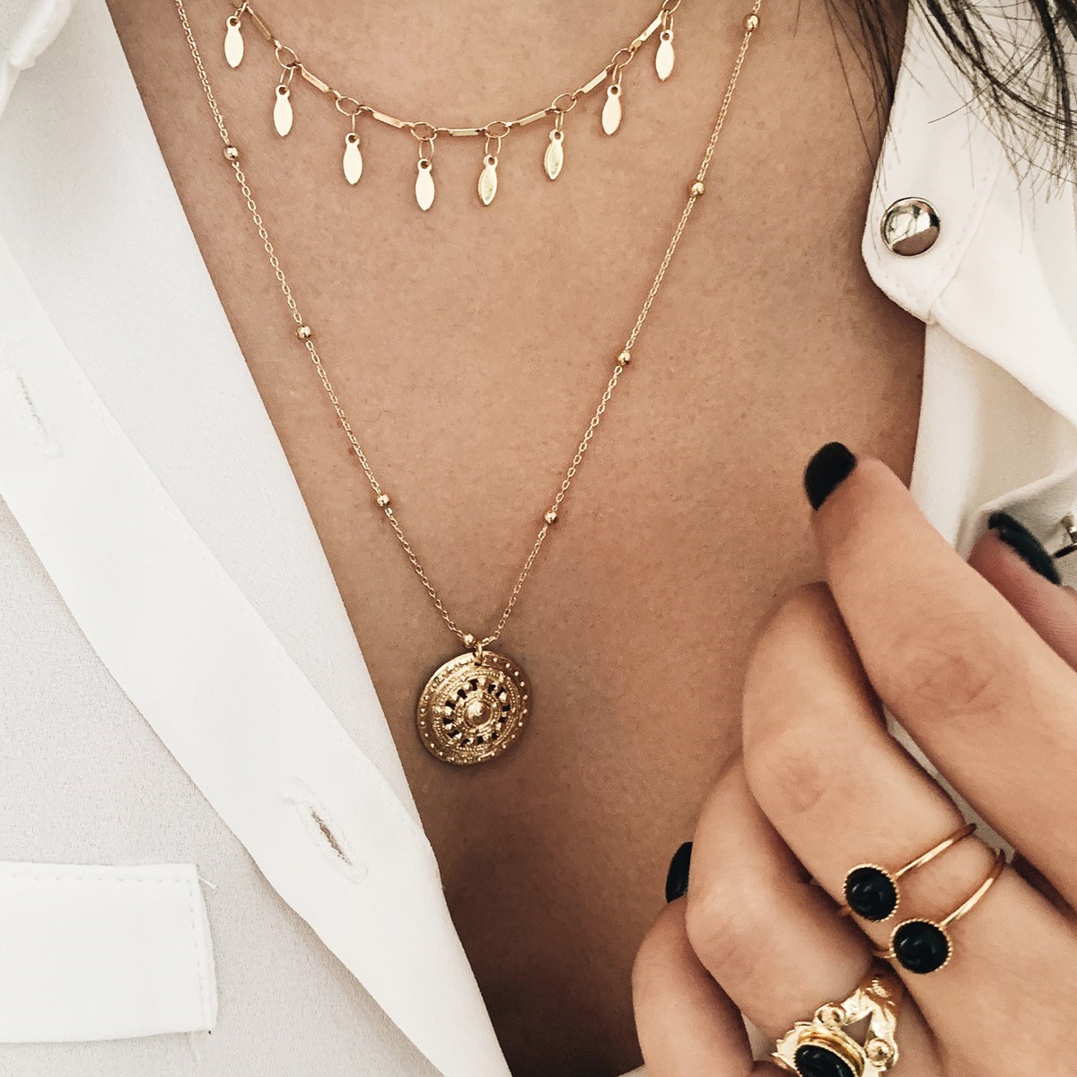Collier intemporel doré à l'or fin 24k CAMILLE